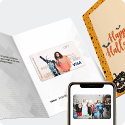 visa gift card with greeting card image